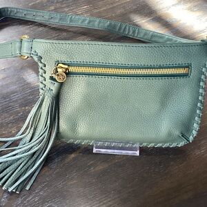 HOBO Sage Leather Belt or Crossbody Bag with Tassel Zipper Pull